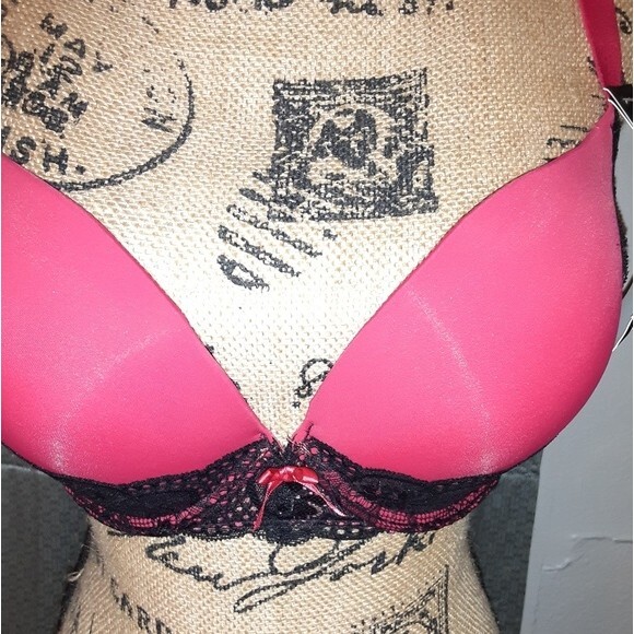 Youmita Red 40D Floral Lace Overlay Plunge Bra NWT - Picture 2 of 8